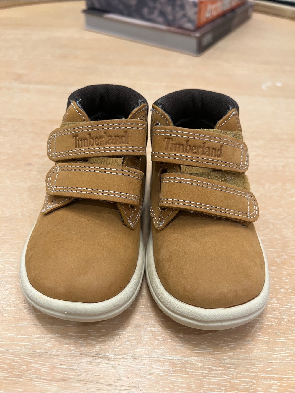 Timberland Kids Tan Leather Double-Strap Boots